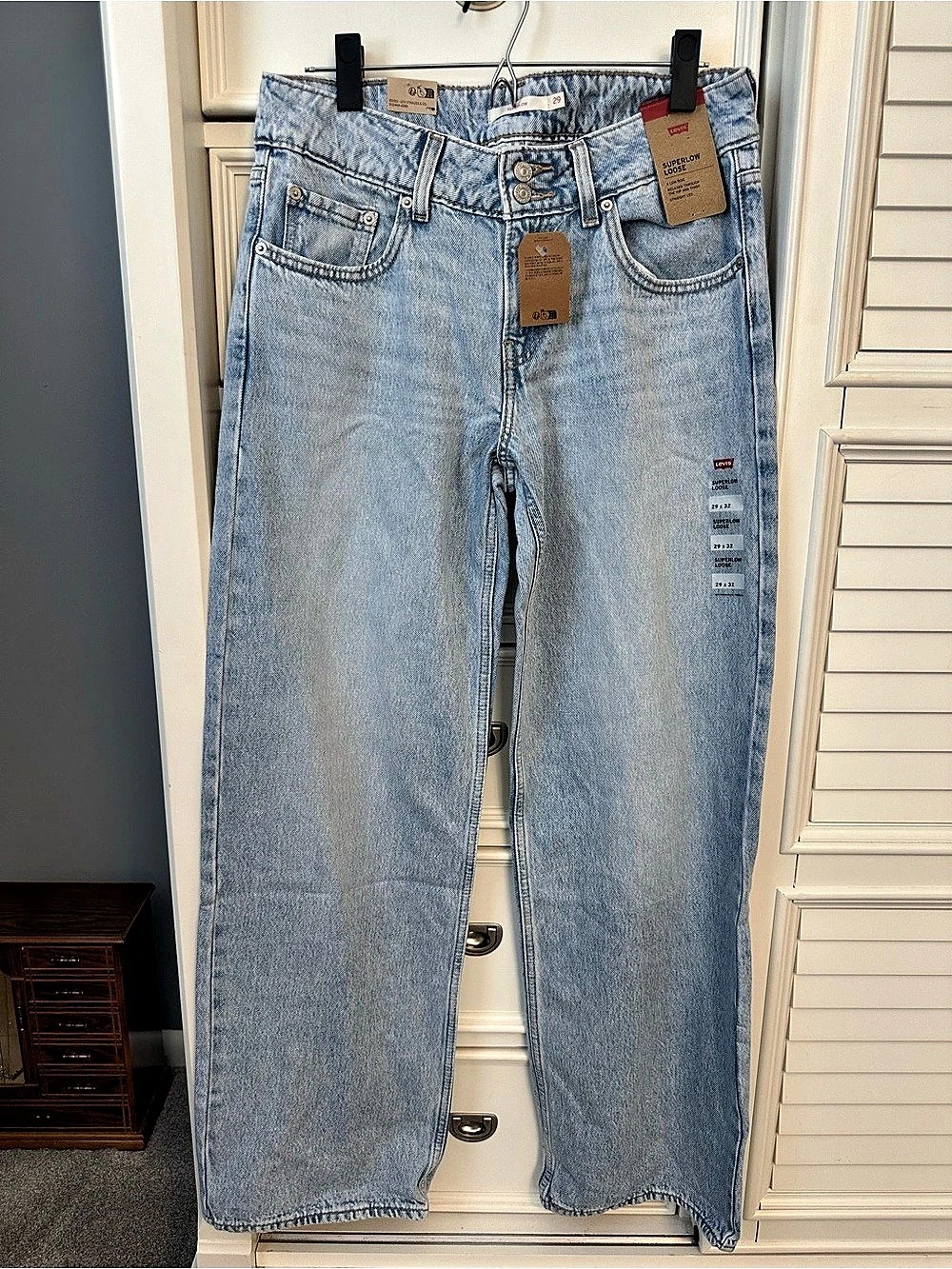 Levi's Superlow Loose Straight Leg Jeans Blue Waist 29 x 32